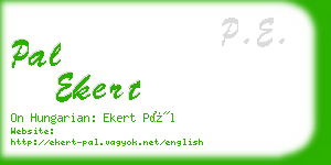 pal ekert business card